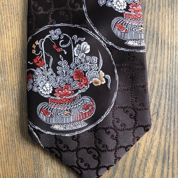 🎄Lanvin vintage tie polyester  brown purple wide VTG - Picture 8 of 9